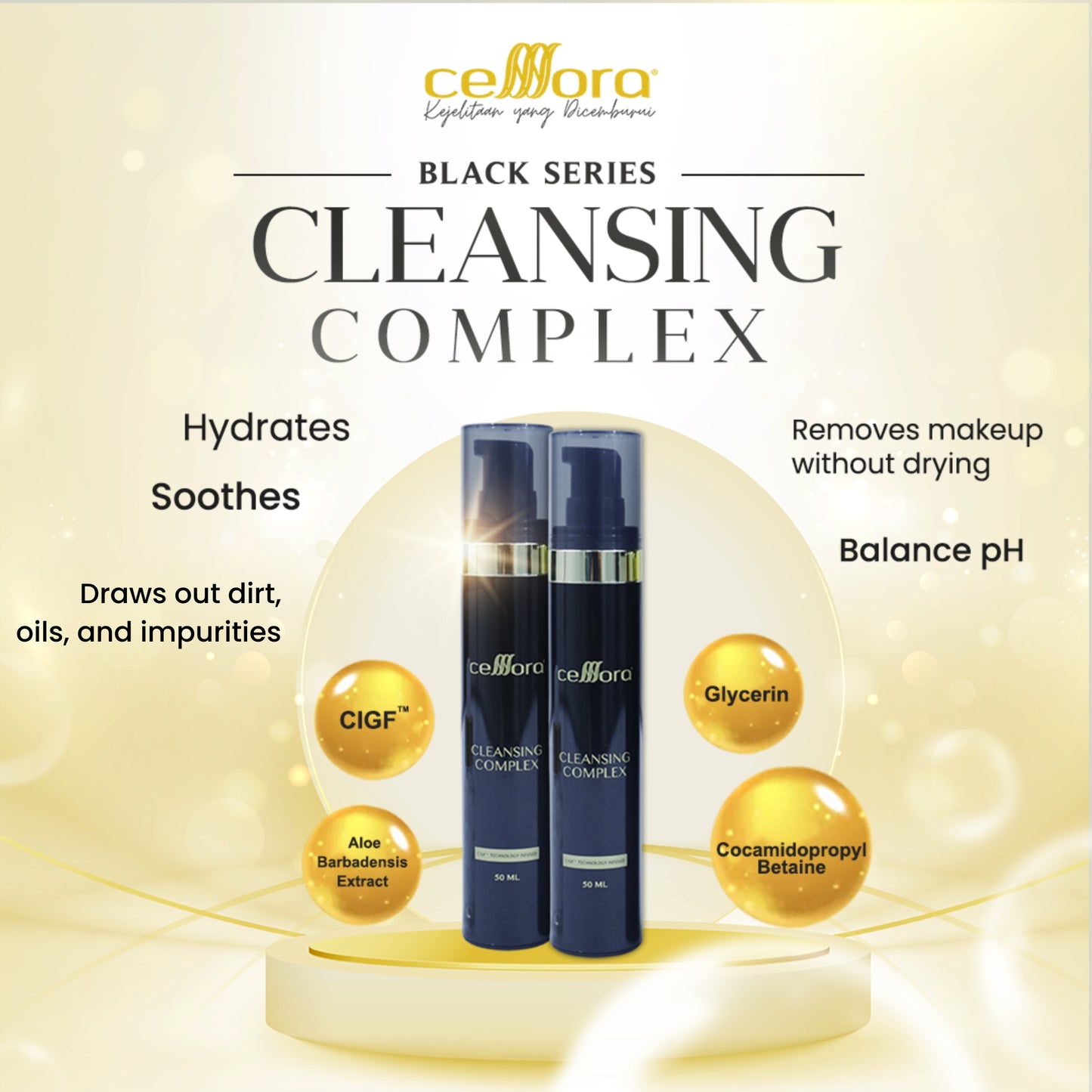 Set Kulit Normal: Black Series Set Celllora | Teknologi Stem Cell CIGF