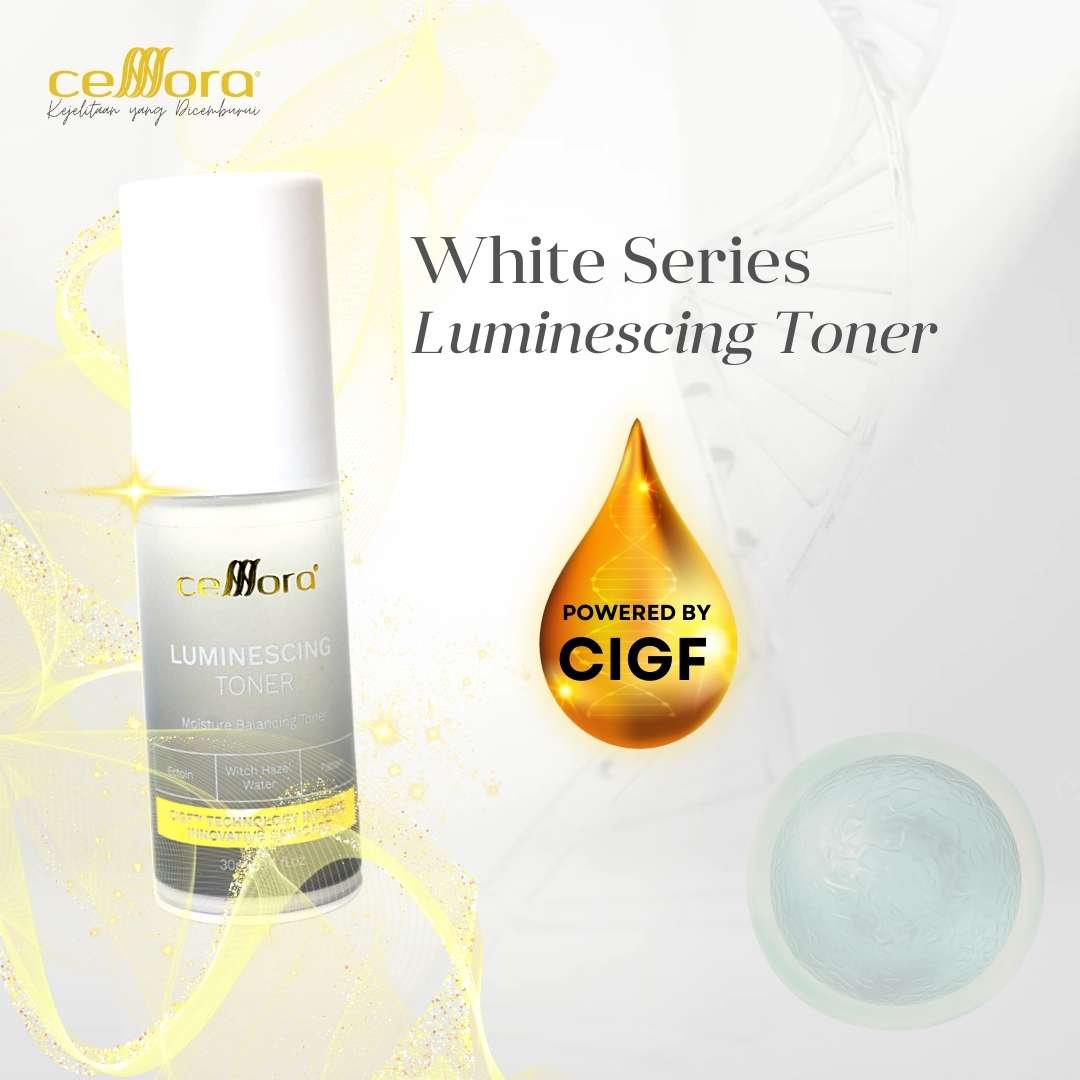Toner Kulit Berminyak, Jerawat, Kering, Jeragat, Kendur, Skin Barrier Rosak & Sensitif | Luminescing Toner Celllora