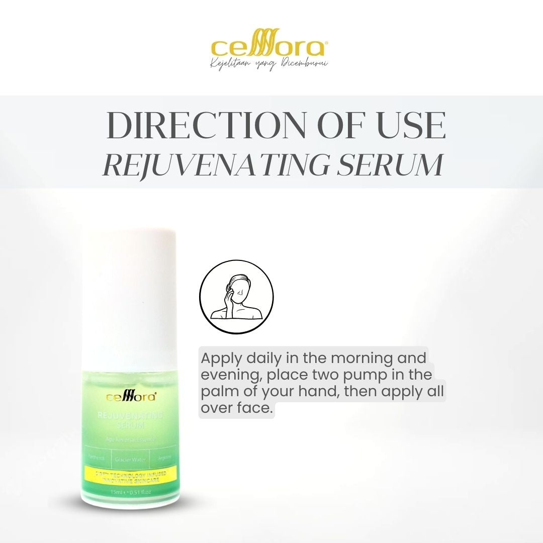 Serum Kulit Kerepot & Kendur: Rejuvenating Serum Celllora | Teknologi Stem Cell CIGF