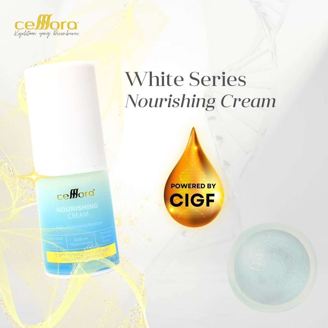 Moisturiser Kulit Kering, Kusam, Skin Barrier Rosak & Sensitif: Nourishing Cream Celllora | Teknologi Stem Cell CIGF