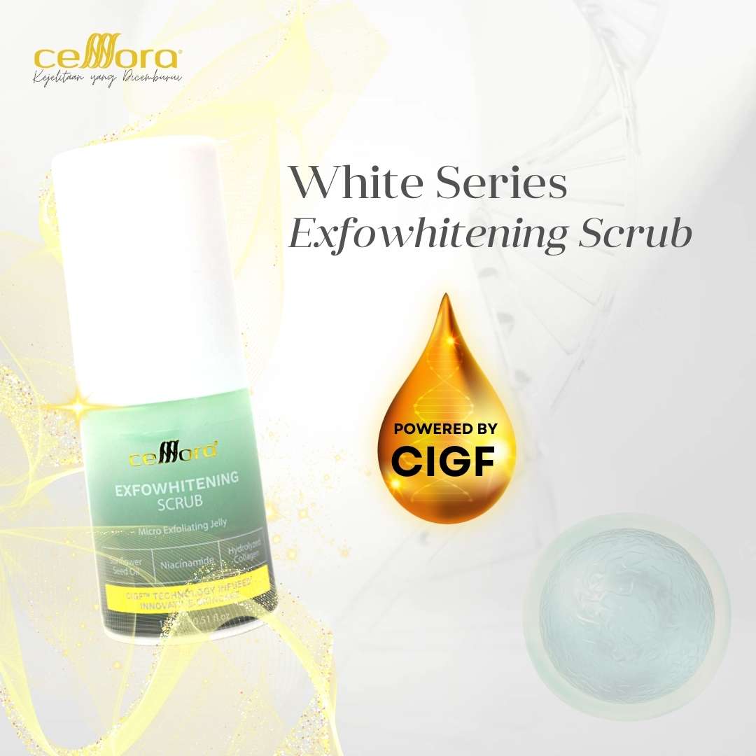 Scrub Muka & Bibir: Exfowhitening Scrub Celllora | Teknologi Stem Cell CIGF