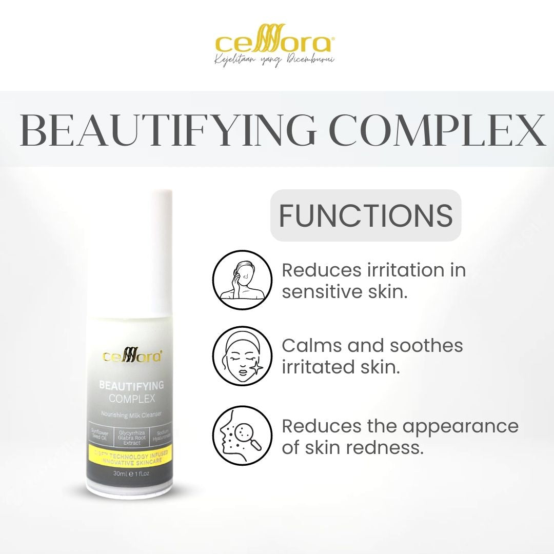 Cleanser Kulit Kering, Jeragat, Kendur, Skin Barrier Rosak & Sensitif: Beautifying Complex Celllora