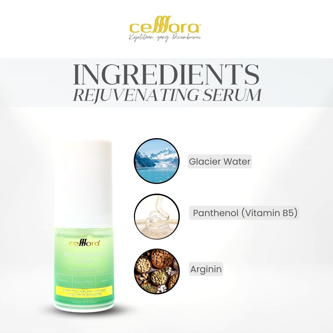 Serum Kulit Kerepot & Kendur: Rejuvenating Serum Celllora | Teknologi Stem Cell CIGF