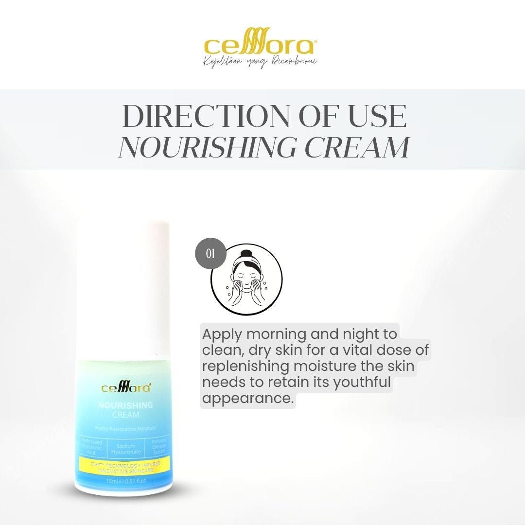 Moisturiser Kulit Kering, Kusam, Skin Barrier Rosak & Sensitif: Nourishing Cream Celllora | Teknologi Stem Cell CIGF