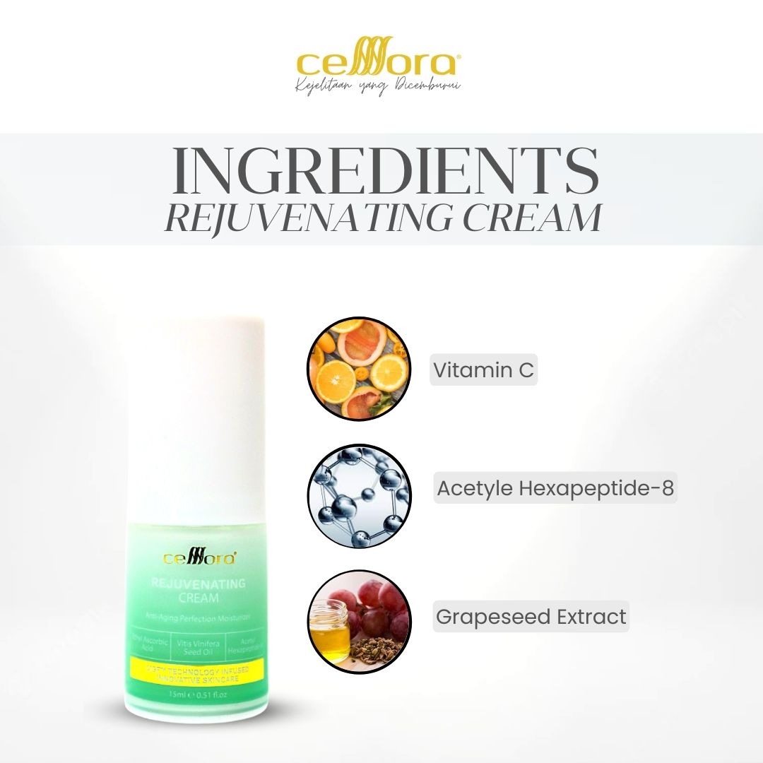 Moisturiser Kulit Kerepot & Kendur: Rejuvenating Cream Celllora | Teknologi Stem Cell CIGF