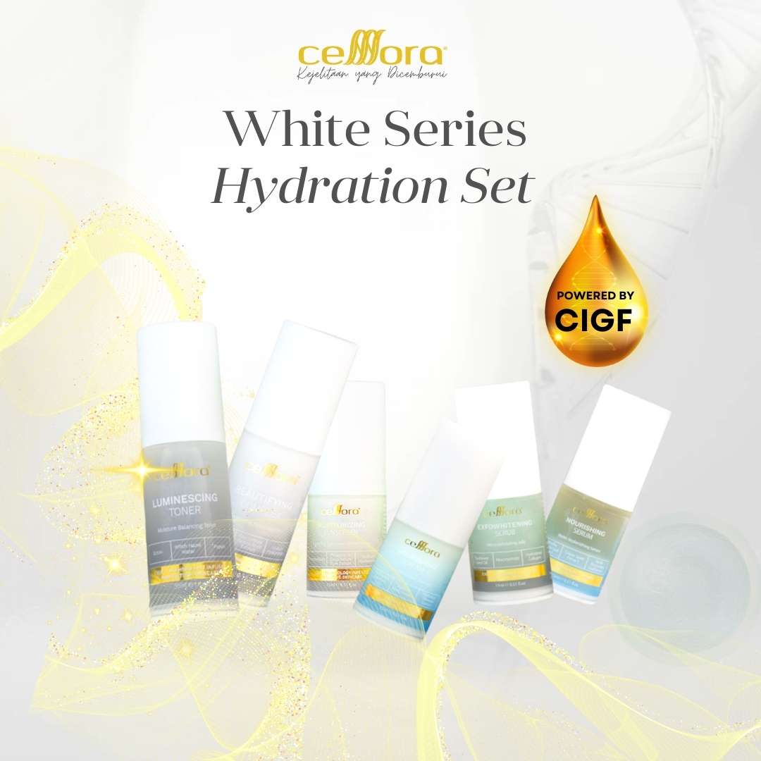Set Kulit Kering, Kusam, Skin Barrier Rosak & Sensitif: Hydration Set Celllora |  Teknologi Stem Cell CIGF