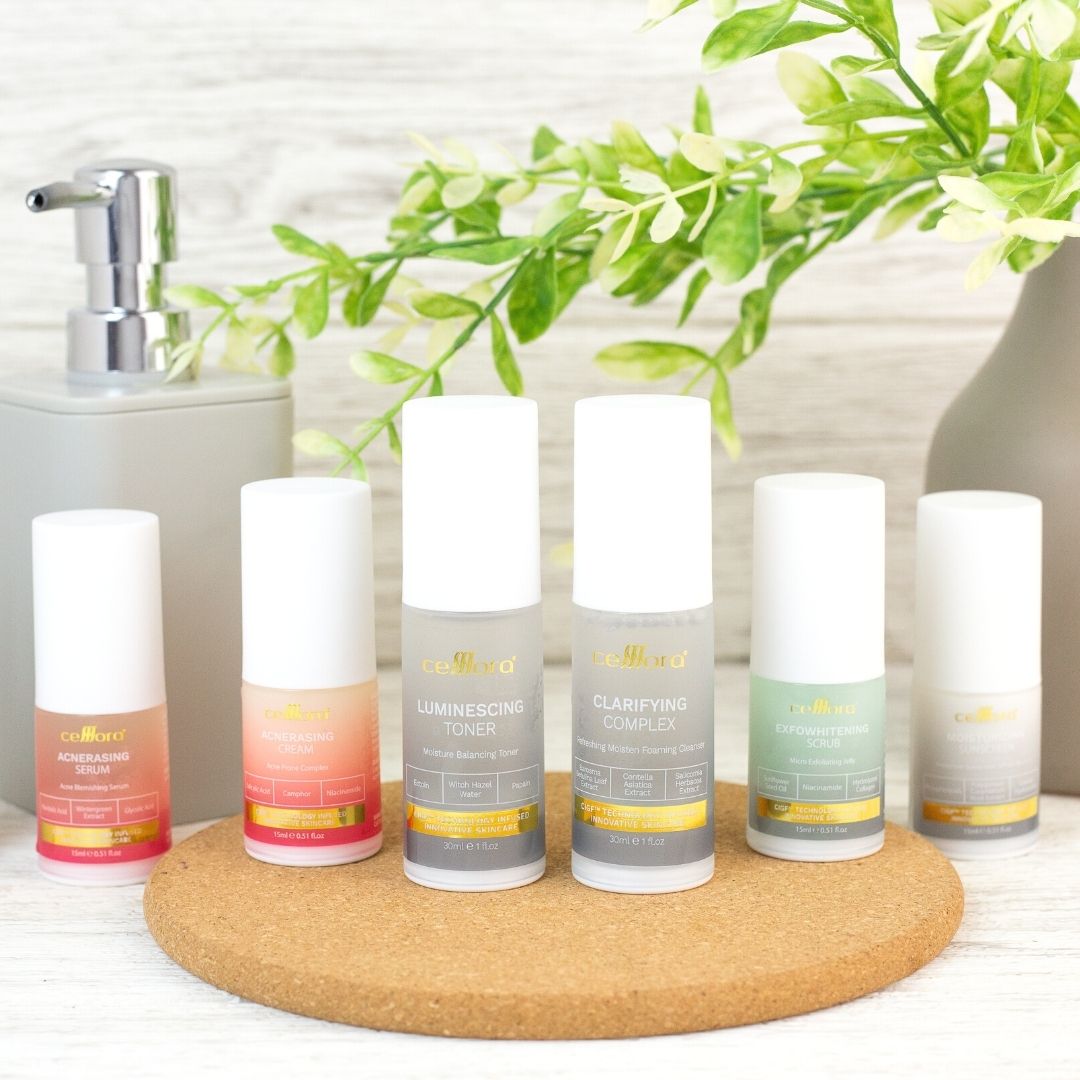 Set Kulit Berminyak, Kombinasi, Jerawat, Blackheads & Whiteheads: Anti-Acne Set Celllora | Teknologi Stem Cell CIGF