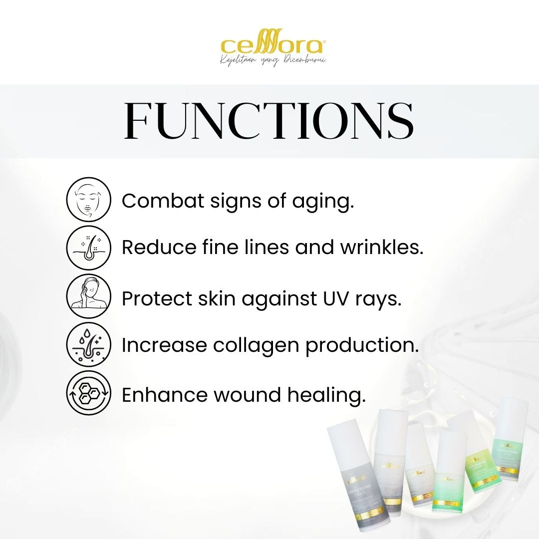 Set Kulit Kerepot & Kendur: Anti-Aging Set Celllora | Teknologi Stem Cell CIGF