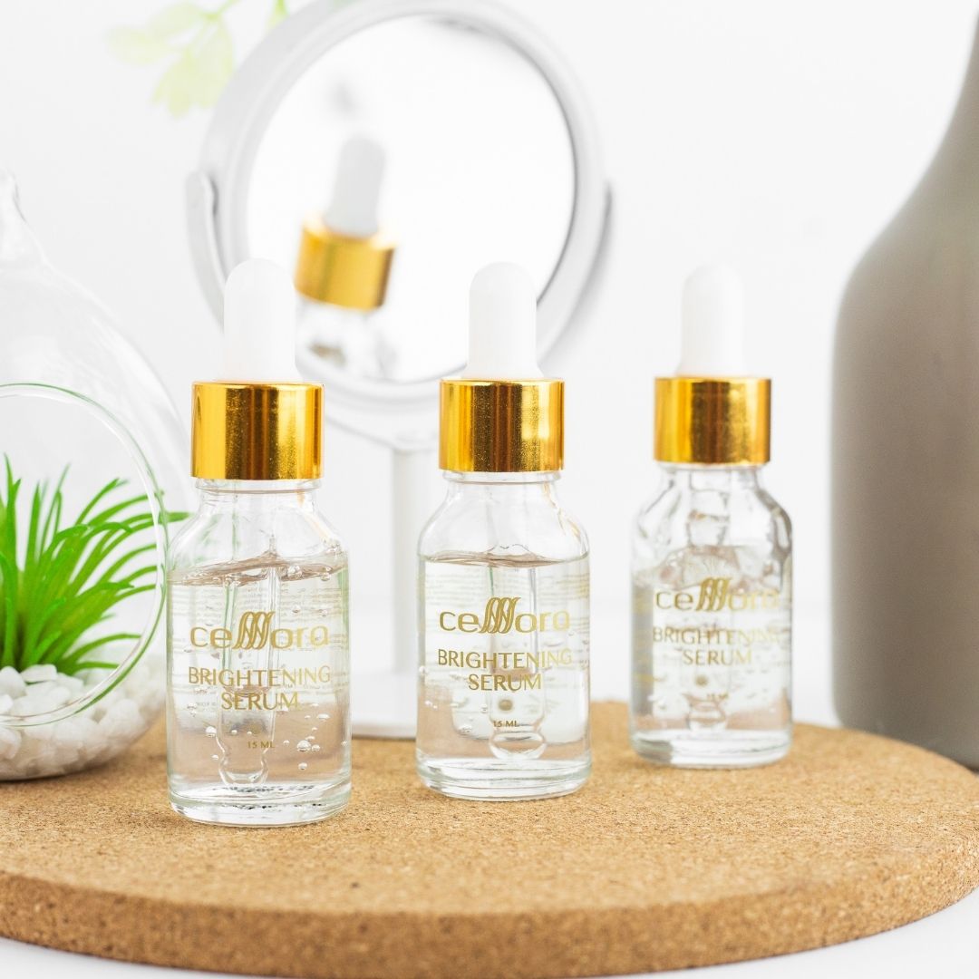 Serum Pencerah Wajah: Brightening Serum Celllora | Teknologi Stem Cell CIGF, Arbutin, Glutathione, Hyaluronic Acid