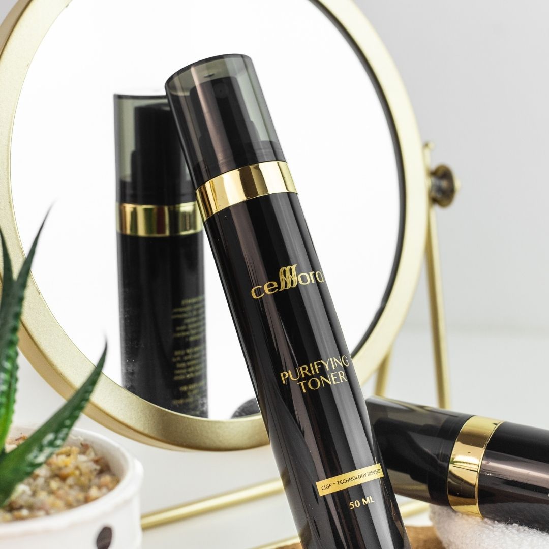 Toner Kulit Normal: Purifying Toner Celllora | Teknologi Stem Cell CIGF, Glycerin, Cucumis Sativus Extract