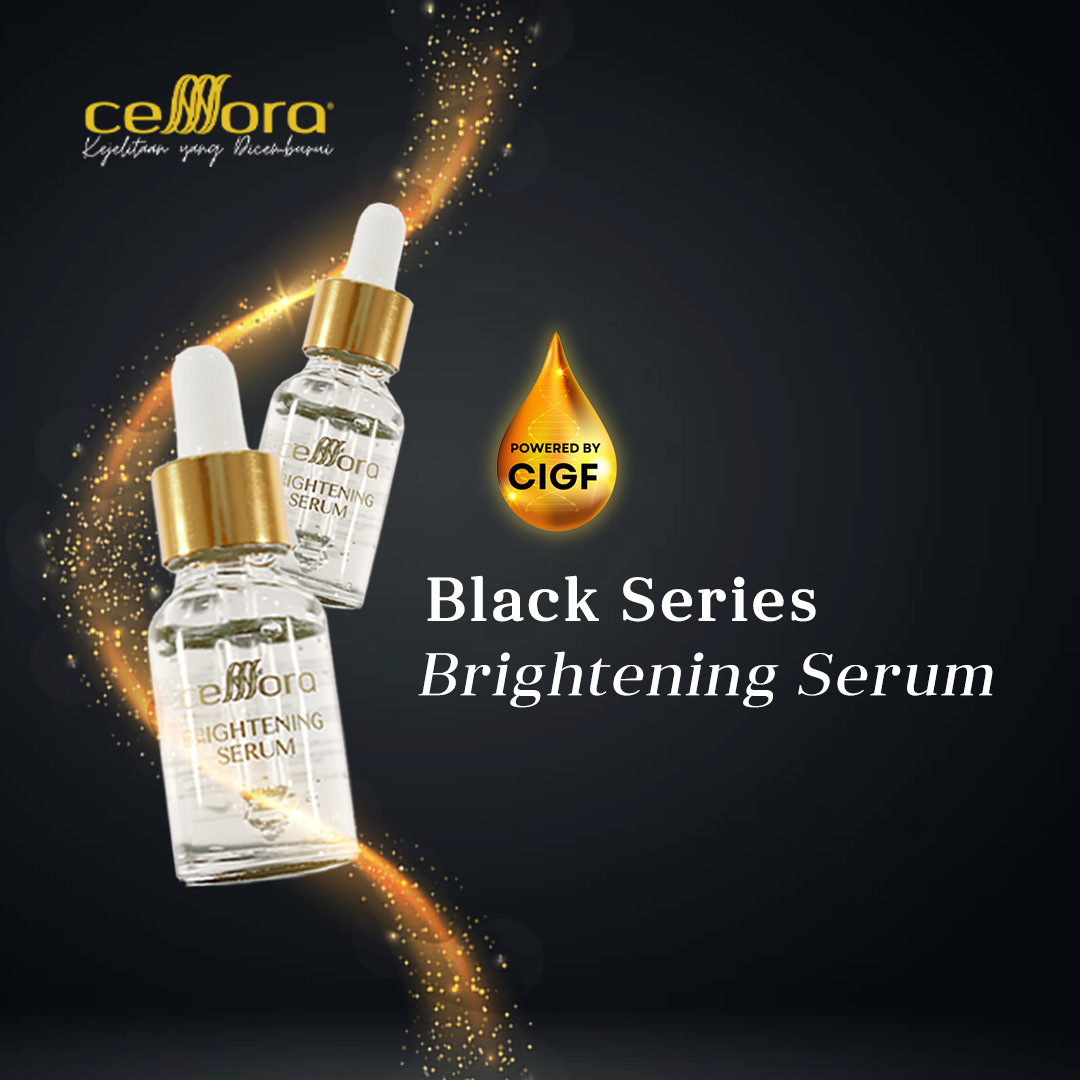 Serum Pencerah Wajah: Brightening Serum Celllora | Teknologi Stem Cell CIGF, Arbutin, Glutathione, Hyaluronic Acid