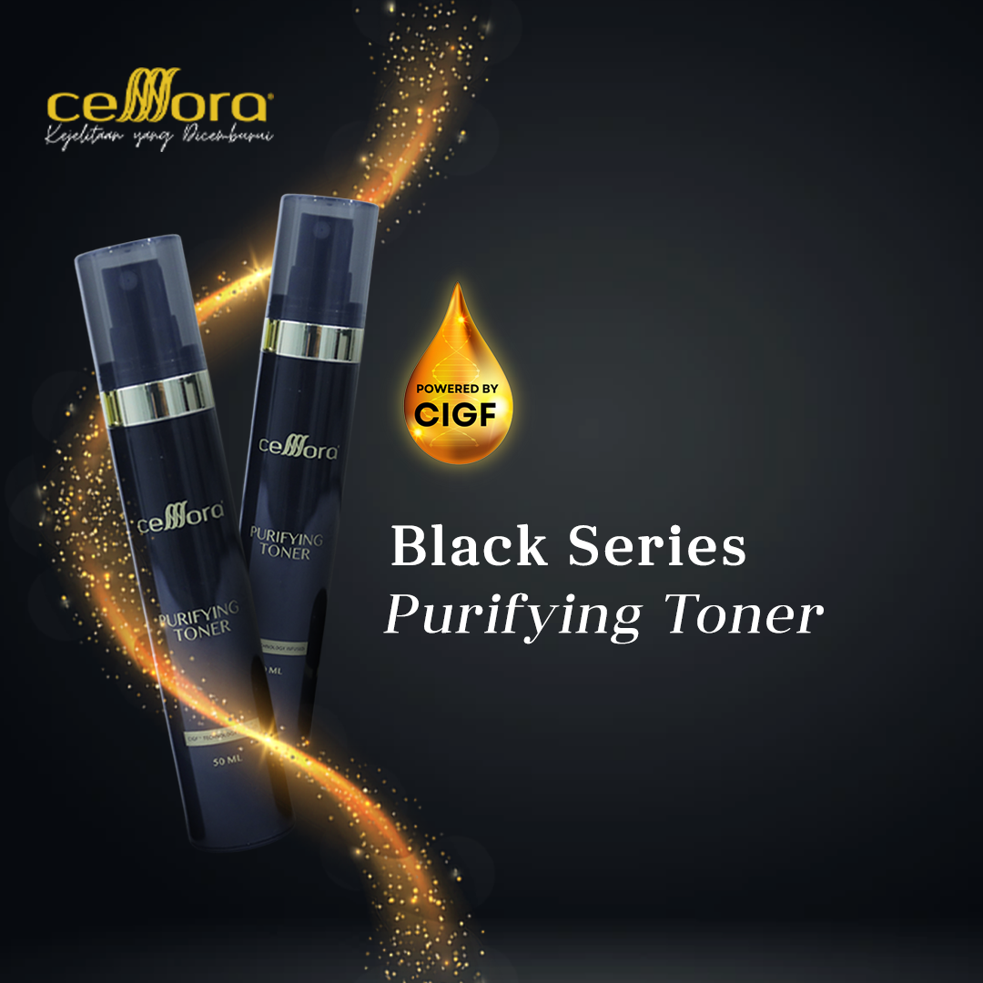 Toner Kulit Normal: Purifying Toner Celllora | Teknologi Stem Cell CIGF, Glycerin, Cucumis Sativus Extract