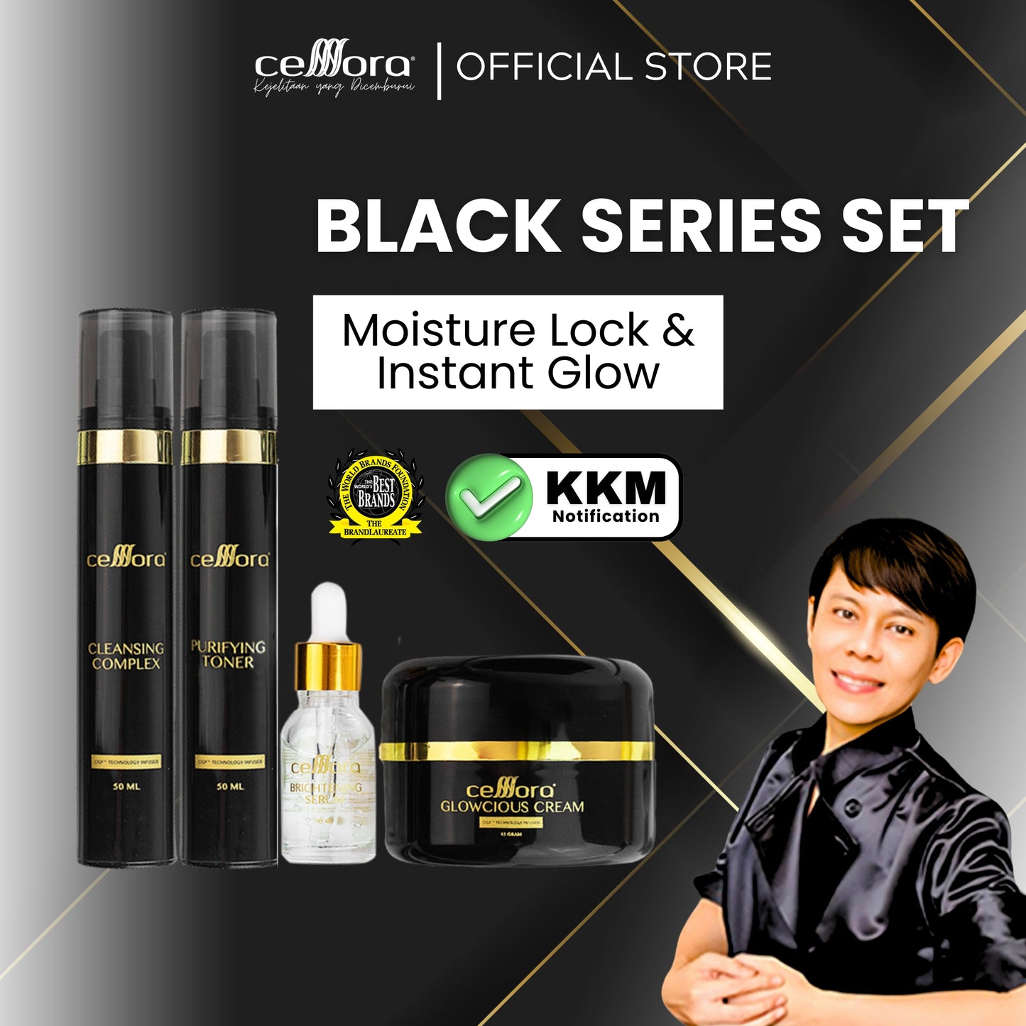 Set Kulit Normal: Black Series Set Celllora | Teknologi Stem Cell CIGF