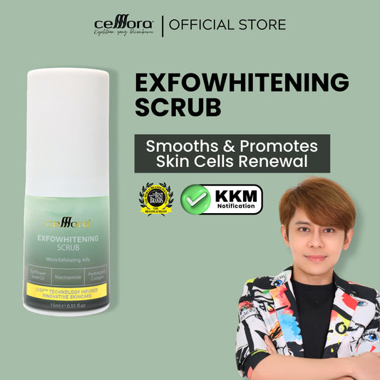 Scrub Muka & Bibir: Exfowhitening Scrub Celllora | Teknologi Stem Cell CIGF