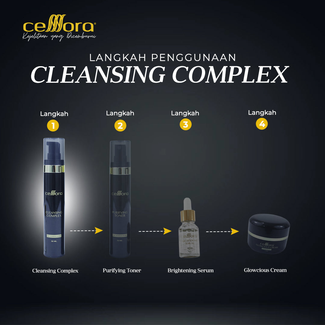 Cleanser Kulit Normal: Cleansing Complex Celllora | Teknologi Stem Cell CIGF, Coco Betaine, Glycerin, Aloe Leaf Extract