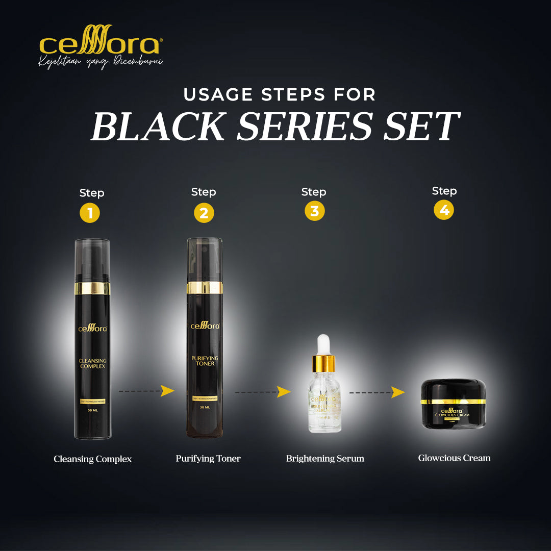 Set Kulit Normal: Black Series Set Celllora | Teknologi Stem Cell CIGF