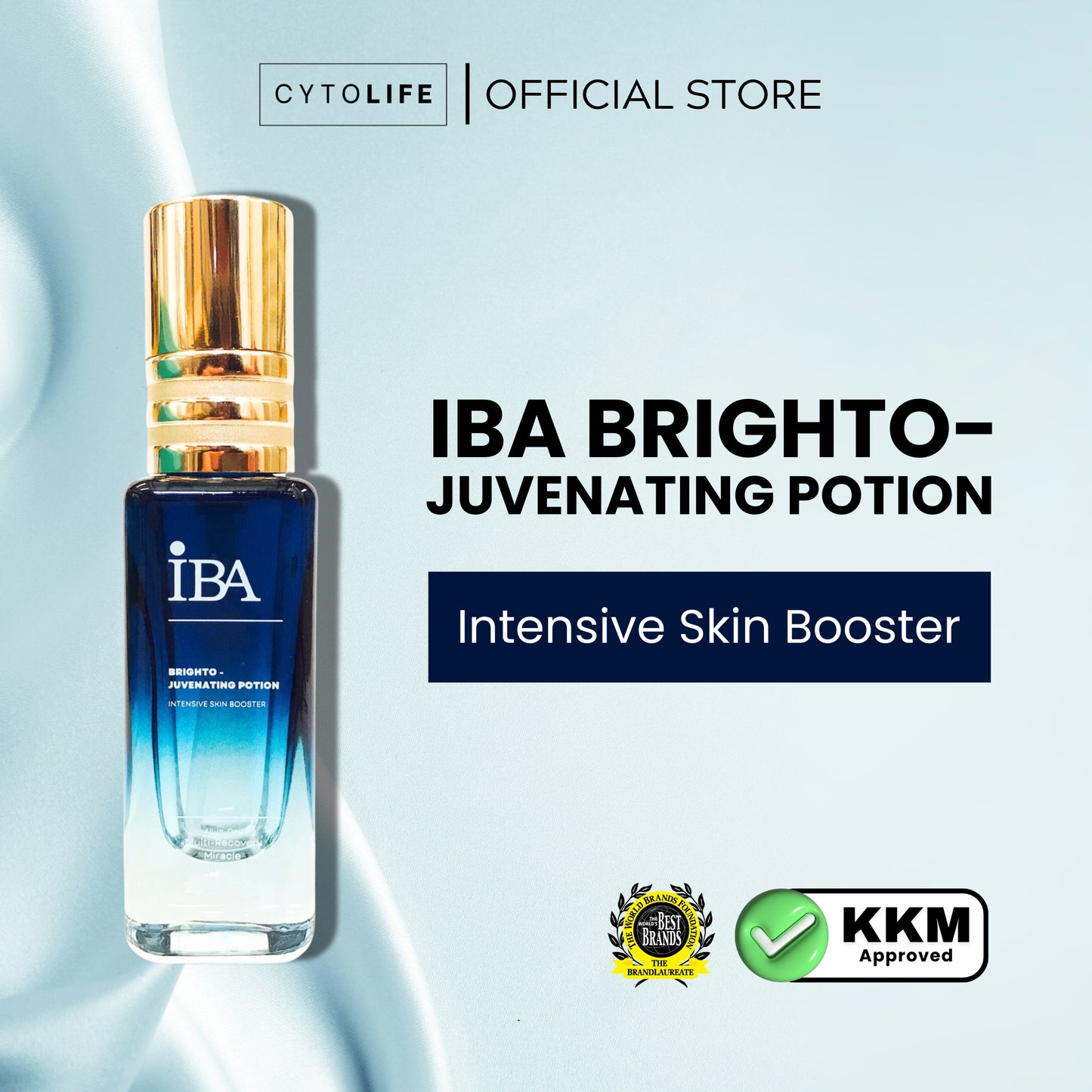 Super Serum | Skin Booster 7 in 1: Niacinamide Skincare Brighto-Juvenating Potion IBA | Teknologi Stem Cell CIGF