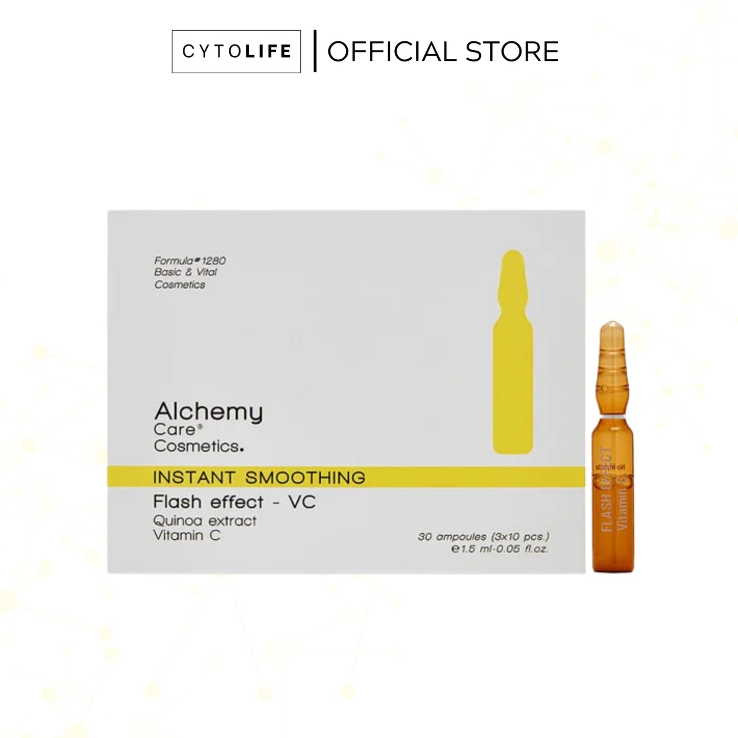 Alchemy Care Cosmetic: Ampoules - Instant Smoothing | Flash Effect - Vitamin C | Quinoa Extract, Vitamin C Skincare