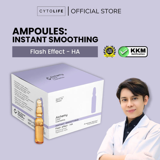 Alchemy Care Cosmetic: Ampoules - Instant Smoothing | Flash Effect - HA | Quinoa Extract, Hyaluronic Acid Skincare