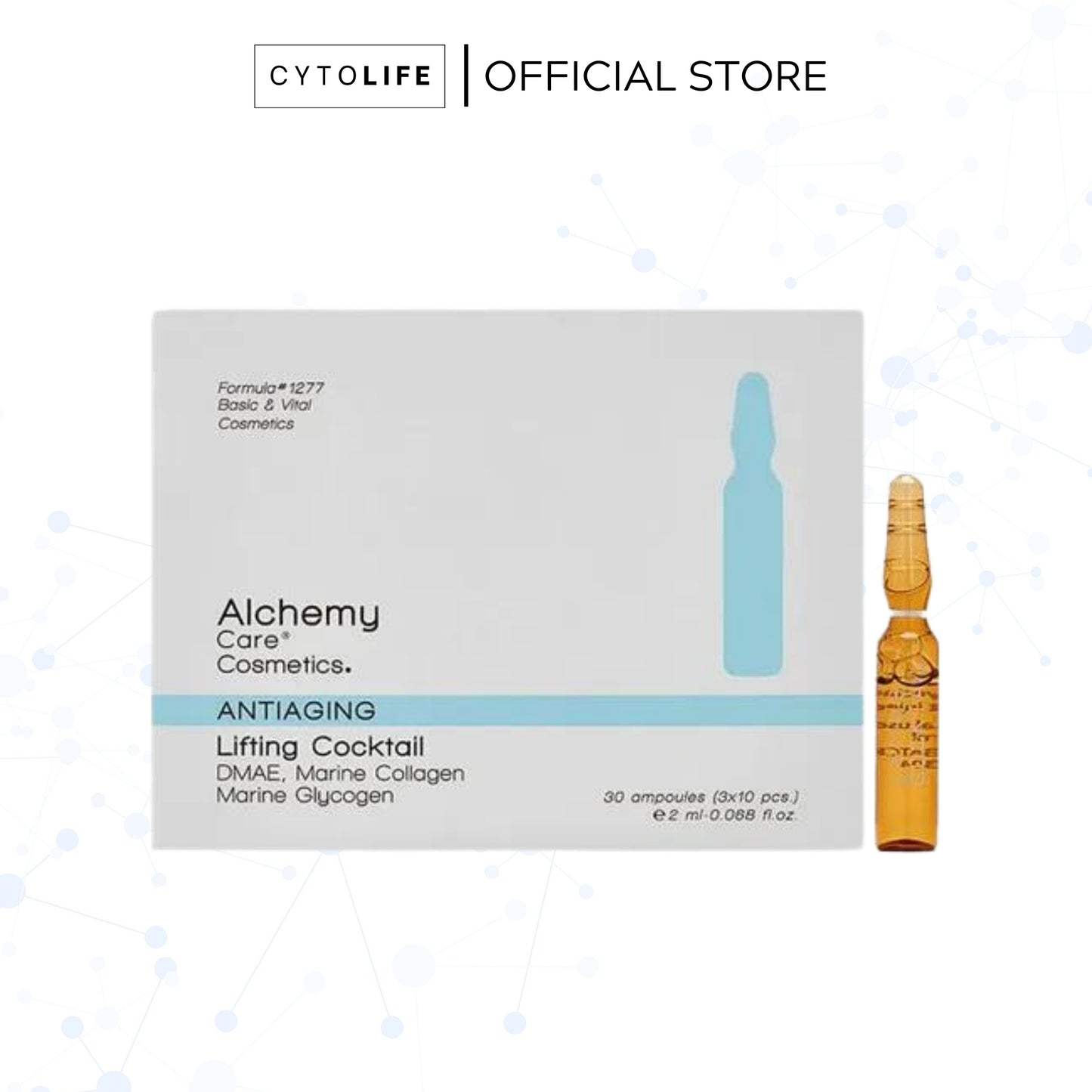 Alchemy Care Cosmetic: Ampoules - Antiaging | Lifting Cocktail | DMAE, Marine Collagen, Marine Glycogen Skincare