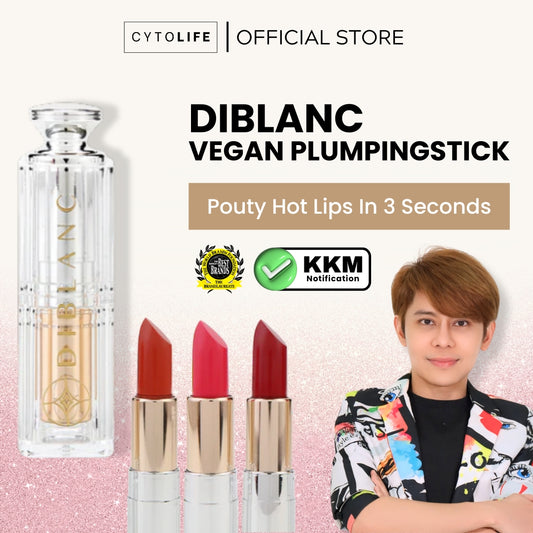 Lip Treatment, Plumping & Hydrating: Vegan Plumpingstick DIBLANC | Membesarkan, Melembap, Menyegar, Menyihat