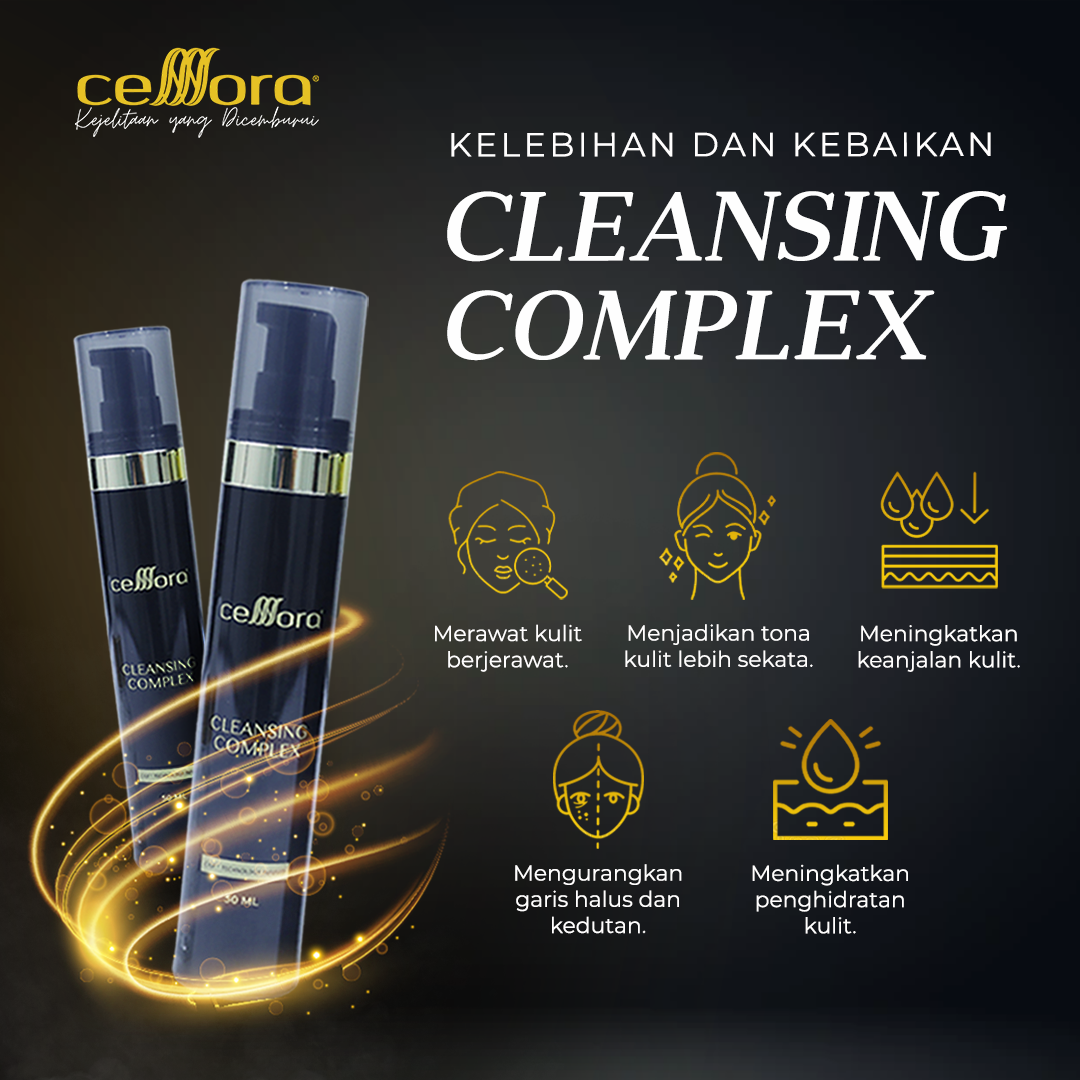 Cleanser Kulit Normal: Cleansing Complex Celllora | Teknologi Stem Cell CIGF, Coco Betaine, Glycerin, Aloe Leaf Extract