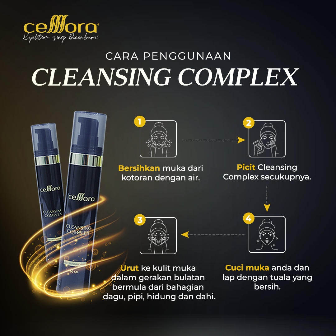 Cleanser Kulit Normal: Cleansing Complex Celllora | Teknologi Stem Cell CIGF, Coco Betaine, Glycerin, Aloe Leaf Extract